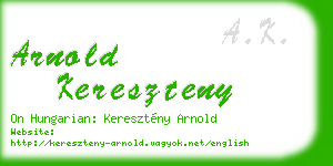 arnold kereszteny business card